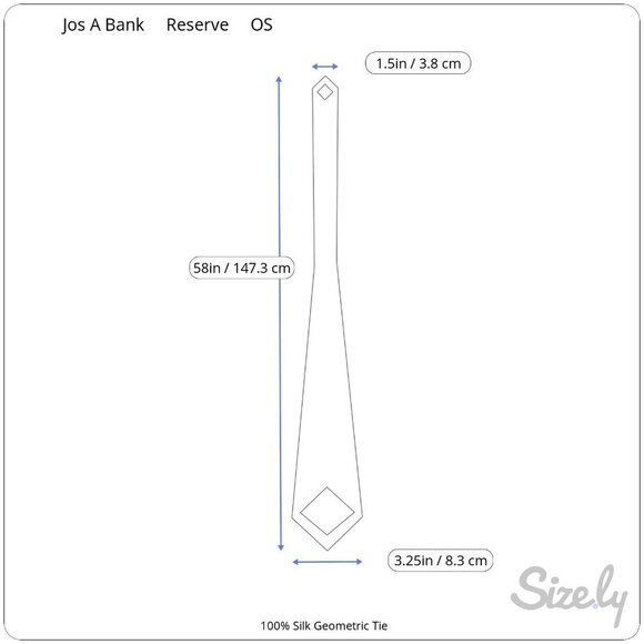 JoS A Bank Reserve 100% Silk Geometric Tie Black Grey Gold Classic - Picture 7 of 7